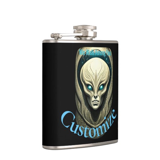 Buitenaardse schedel Hoofd Thunder_Cove Heupfles (Rechts)