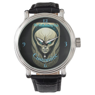 Buitenaardse schedel Hoofd Thunder_Cove Horloge