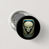Buitenaardse schedel Hoofd Thunder_Cove Ronde Button 3,2 Cm (Voorkant /achterkant)