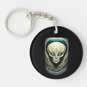 Buitenaardse schedel Hoofd Thunder_Cove Sleutelhanger
