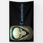 Buitenaardse schedel Hoofd Thunder_Cove Spandoek (Verticaal)