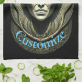 Buitenaardse schedel Hoofd Thunder_Cove Theedoek (Gevouwen)