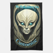 Buitenaardse schedel Hoofd Thunder_Cove Theedoek (Verticaal)