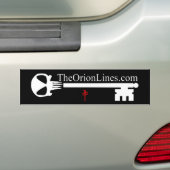 buitenaardse schedel sleutel bumpersticker (Op auto)