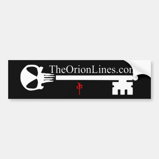 buitenaardse schedel sleutel bumpersticker (Voorkant)