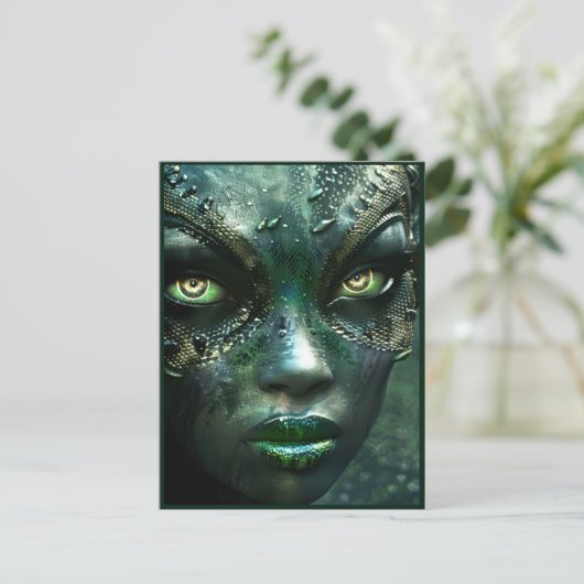 Buitenaardse schoonheid van de moerasplaneet Sirru Briefkaart (Staand voorkant)