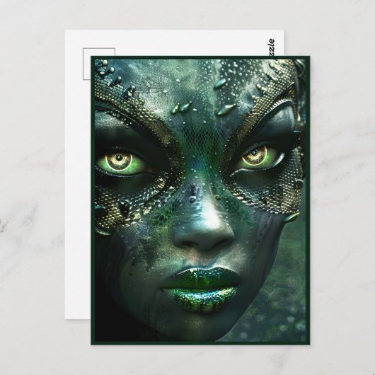 Buitenaardse schoonheid van de moerasplaneet Sirru Briefkaart (Voorkant / Achterkant)