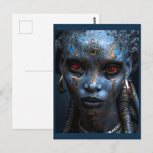 Buitenaardse schoonheid van de vorstplaneet briefkaart (Voorkant / Achterkant)