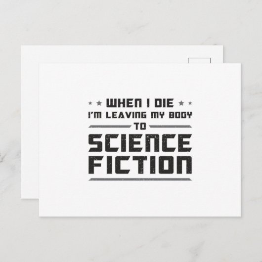 Buitenaardse Science Fictie Dag Ruimte Wetenschap  Briefkaart (Voorkant / Achterkant)