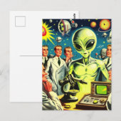  buitenaardse sciencefictionstrips briefkaart (Voorkant / Achterkant)