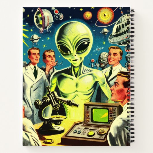  buitenaardse sciencefictionstrips notitieboek (Achterkant)