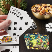 buitenaardse sciencefictionstrips pokerkaarten (Insitu)