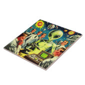  buitenaardse sciencefictionstrips tegeltje (Zijkant)