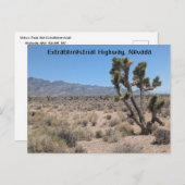 Buitenaardse snelweg, Nevada woestijn Briefkaart (Voorkant / Achterkant)