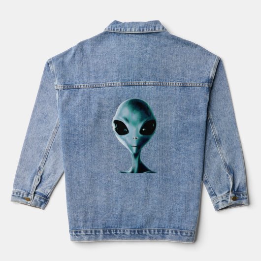 Buitenaardse Spijkerjas Denim Jacket (Achterkant)