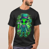 Buitenaardse St Patrick's Day Buitenaardse Shamroc T-shirt (Voorkant)