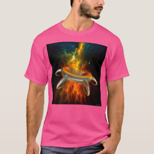 Buitenaardse stad in de ruimte t-shirt