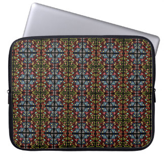 Buitenaardse Tech of Holbewoner Kunst Meerkleurig Laptop Sleeve