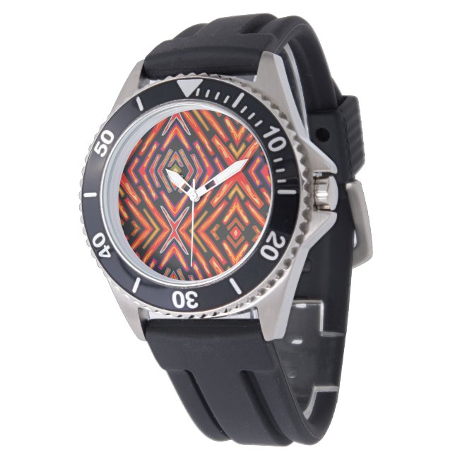 Buitenaardse Tech Sci-Fi Uniek Handgetekend Patroo Horloge (Gekanteld)