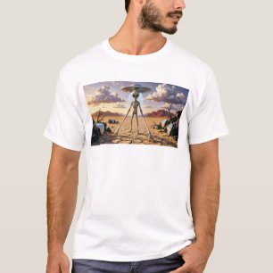 Buitenaardse Tijdreiziger in Surrealistisch Woesti T-shirt
