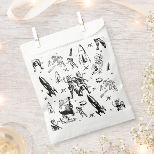  buitenaardse toile comic wit bedankzakje (Geknipt)