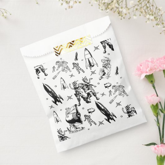  buitenaardse toile comic wit bedankzakje (Gezegeld)