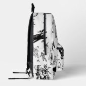  buitenaardse toile comic wit bedrukte rugzak (Links)