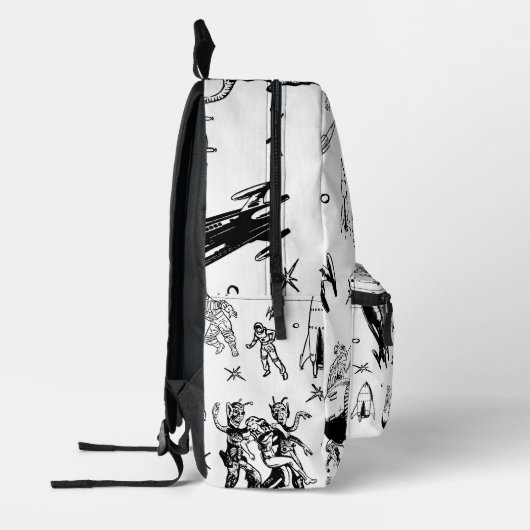  buitenaardse toile comic wit bedrukte rugzak (Links)