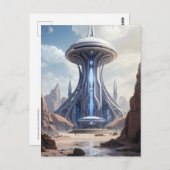 Buitenaardse torenspits briefkaart (Voorkant / Achterkant)