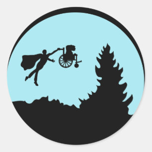 Buitenaardse trekkers ronde sticker