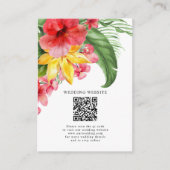 Buitenaardse tropische bestemming bruiloft informatiekaartje (Voorkant)