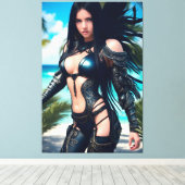 Buitenaardse Tropische Vakantie 003 Canvas Afdruk (Insitu (Houten vloer))