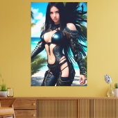 Buitenaardse Tropische Vakantie 003 Canvas Afdruk (Insitu (Woonkamer))