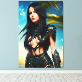 Buitenaardse Tropische Vakantie 069 Canvas Afdruk (Insitu (Houten vloer))