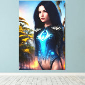 Buitenaardse Tropische Vakantie 113 Canvas Afdruk (Insitu (Houten vloer))