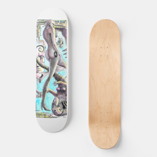 buitenaardse tuin skateboard deck (Voorkant)