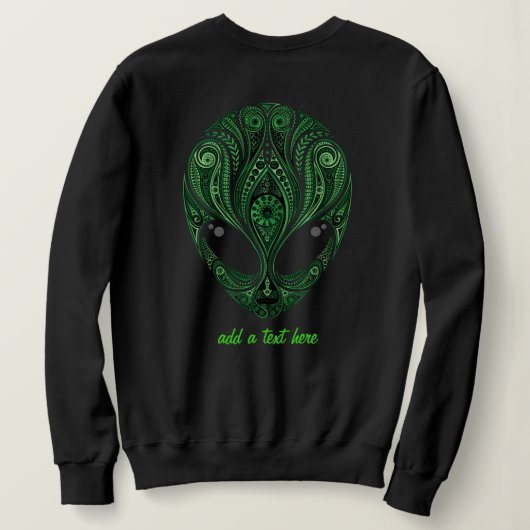 Buitenaardse UFO Alien Sweatshirt (Design achterkant)