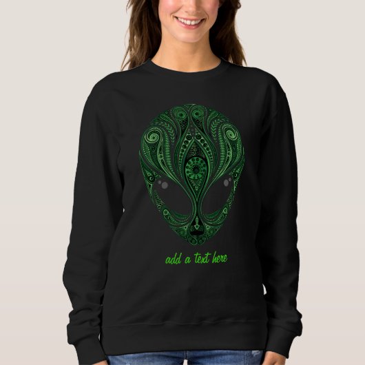 Buitenaardse UFO Alien Sweatshirt (Voorkant)
