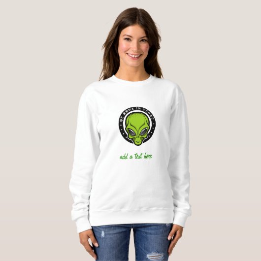 Buitenaardse UFO Alien Sweatshirt (Voorkant volledig)