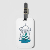 Buitenaardse UFO Bagagelabel (Voorkant (verticaal))