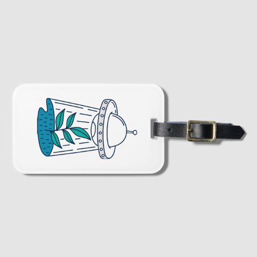 Buitenaardse UFO Bagagelabel (Voorkant (horizontaal))