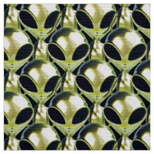 Buitenaardse UFO Metallic Pattern Fabric - Aangepa Stof