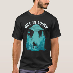 Buitenaardse ufo-ontvoering in losse Alien T-shirt