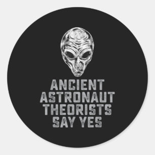 Buitenaardse UFO Outer Space Oude Astronaut Theori Ronde Sticker