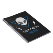 Buitenaardse UFO Sci Fi Outsider Notitieboek (Rechterzijde)
