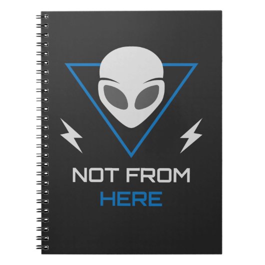 Buitenaardse UFO Sci Fi Outsider Notitieboek (Voorkant)