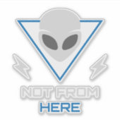 Buitenaardse UFO Sci Fi Outsider Sticker (Voorkant)