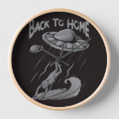 buitenaardse ufo surfen illustratie met terug naar (Voorkant)