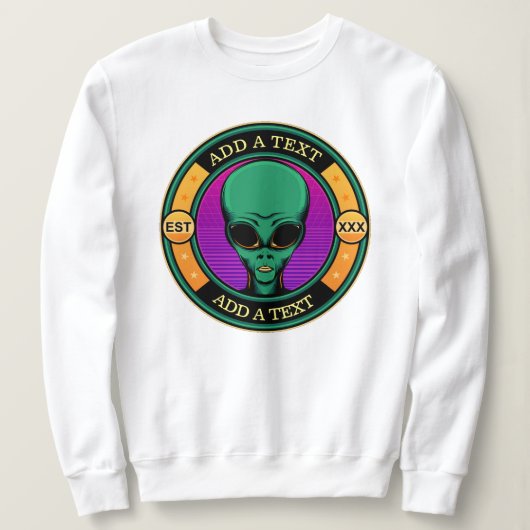 Buitenaardse UFO-sweatshirt Trui (Design voorkant)