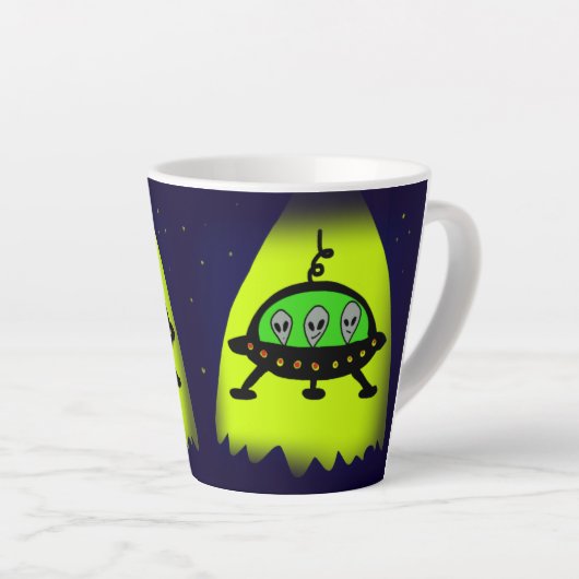 buitenaardse uitvinding latte mok (Rechterhoek)